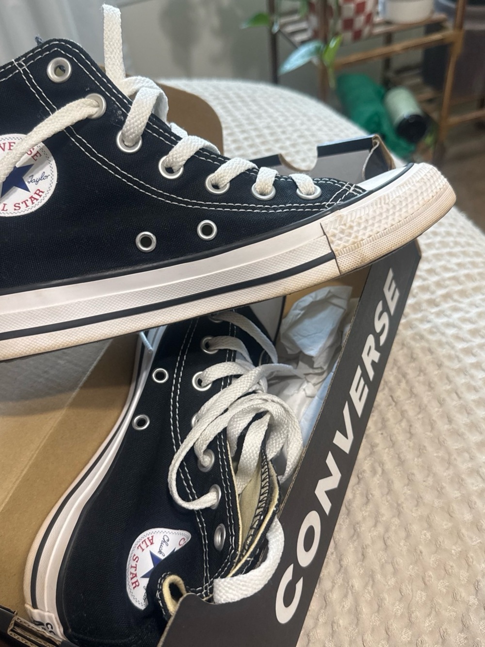 Converse Kids Black & White Low Top Sneakers